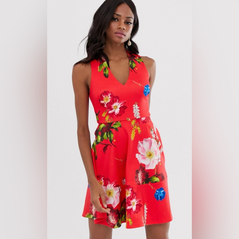 Ted Baker Red Floral Mini Dress